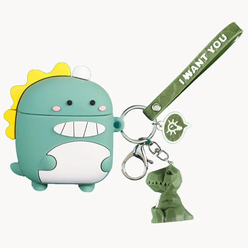 Cute Dinosaur Pattern Protective Cover Portable Silicone Earphone Case for Vivo TWS Neo Bluetooth Headset High Quality | Электроника