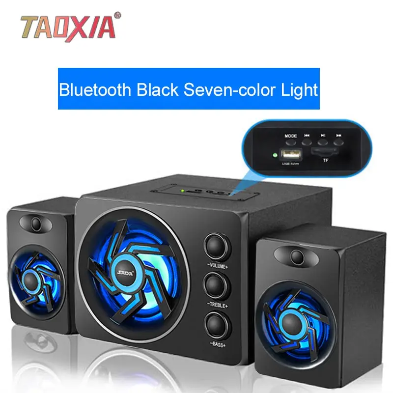 

Fashionable Woodwork Subwoofer Desktop Computer Wired Speaker Notebook Multimedia Active USB 2.1 Channel Stereo High Subwoofer