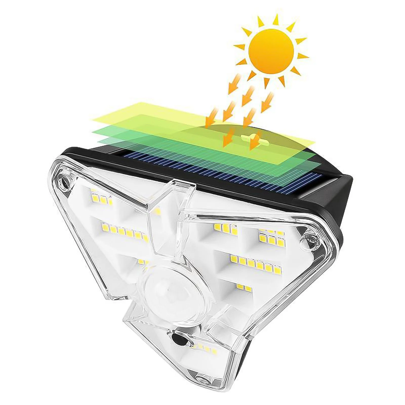 

Яркий наружный прожектор безопасности, солнечный светильник, супертреугольный наружный садовый ландшафсветильник светильник, светодиодн...