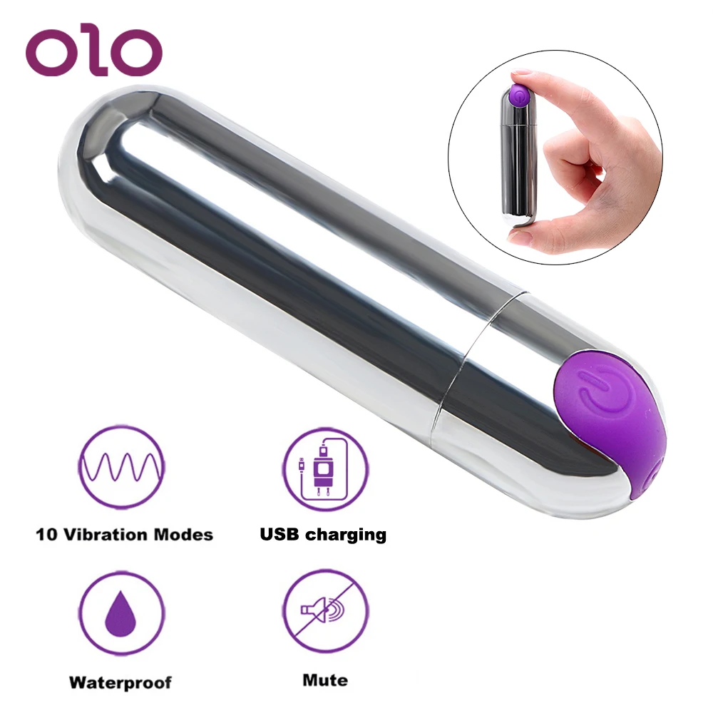 

OLO мини-вибратор-пуля массажер точки G AV-стик Вибраторы 10 скоростей Стимулятор клитора сильная вибрация интимные игрушки для женщин для мужч...