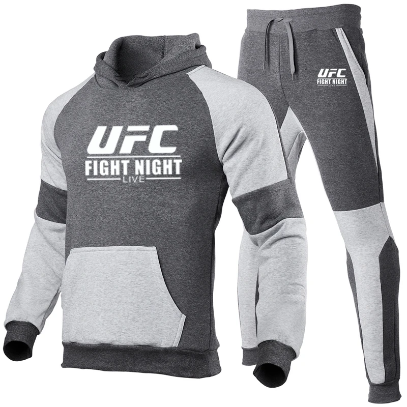 

2021 Casual Men's Fall/winter, Handsome Hooded Sweater And Pants Slim Sports Suit