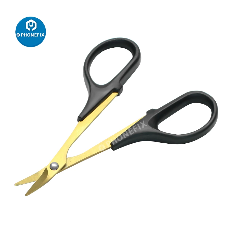 

Gold Curved Titanium-Plated Scissors RC Body Trimming Scissors for RC Model Body Car Bodyshell Tools Home Use DIY Hobby Tools
