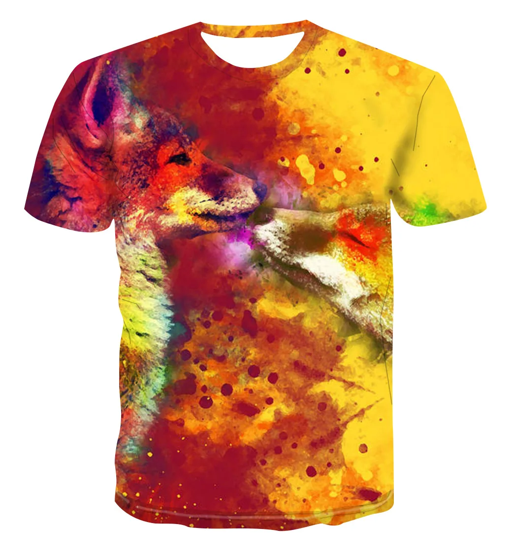 Женская/мужская футболка с объемной пандой летняя объемным рисунком кошки и лица