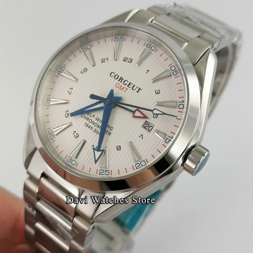 Часы мужские механические с календарем и сапфировым стеклом 41 мм|Мужские часы| |