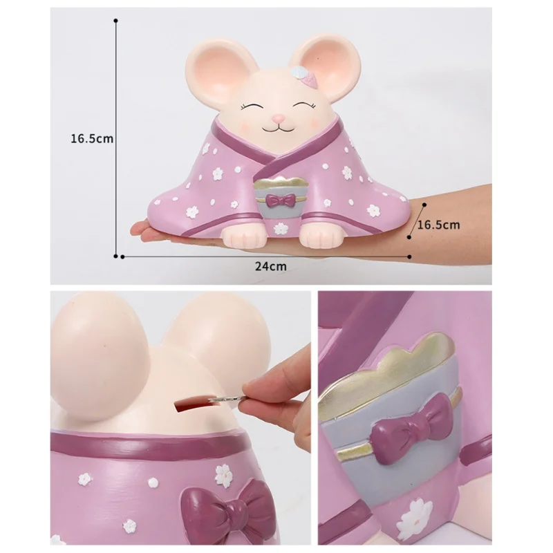 Милая копилка мультяшное животное счастливая крыса мисса и мистер мышь для монет