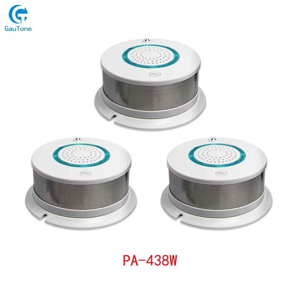 GT-015-PA-438W-3 Приложение дистанционное управление WiFi дым+ тепло Беспроводной детектор дыма пожарный дым чувствительный детектор датчик пожарное оборудование - Цвет: GT-015-PA-438W-3