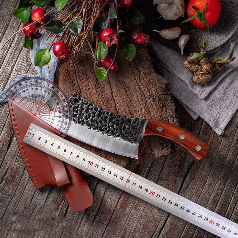 Новый Полный Tang ручка кухонный нож шеф-повара 7 &quotдюймовый для убоя мясника набор