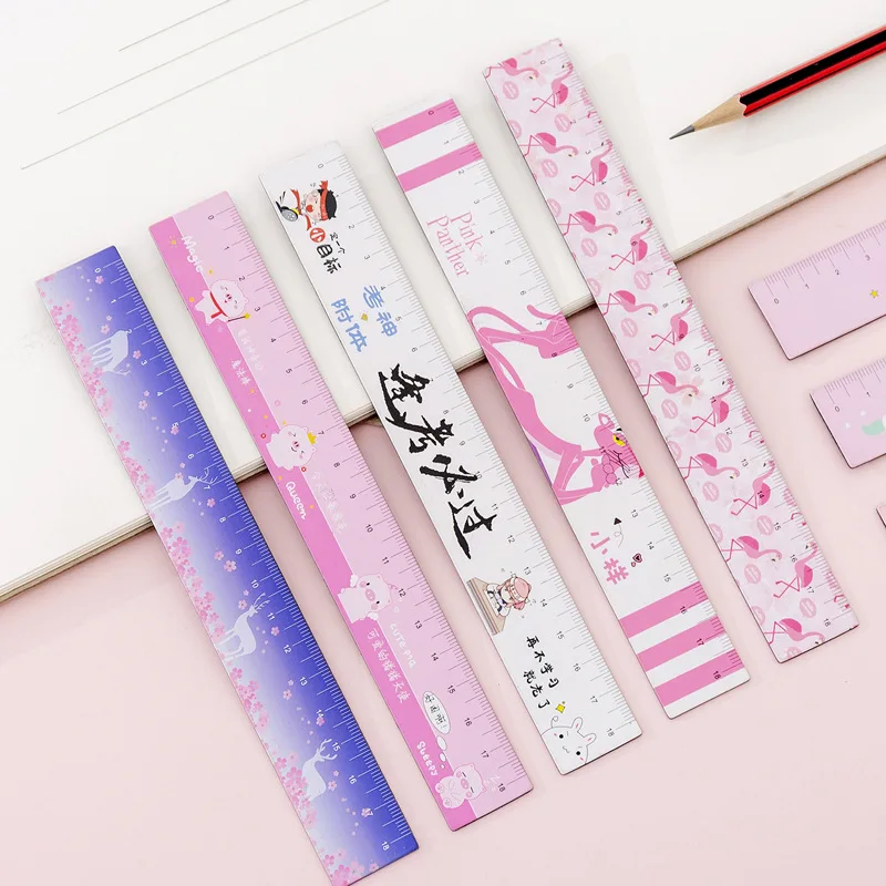 32 шт. Милая линейка 18 см Kawaii Фламинго Единорог шкала линейки мягкая для