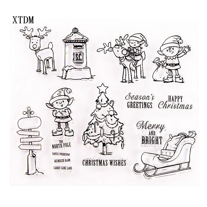 Hot sale sled Transparent Clear Stamps / Silicone Seals Roller Stamp for DIY scrapbooking photo album/Card Making | Дом и сад