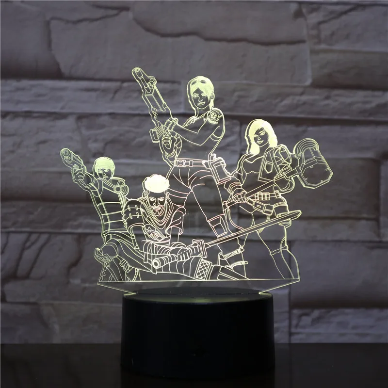 Game Team Figure 3D Table Lamp LED Night Light 7 Colors Changing Bedroom Sleep Lighting Home Decor Gifts Souvenirs | Лампы и освещение