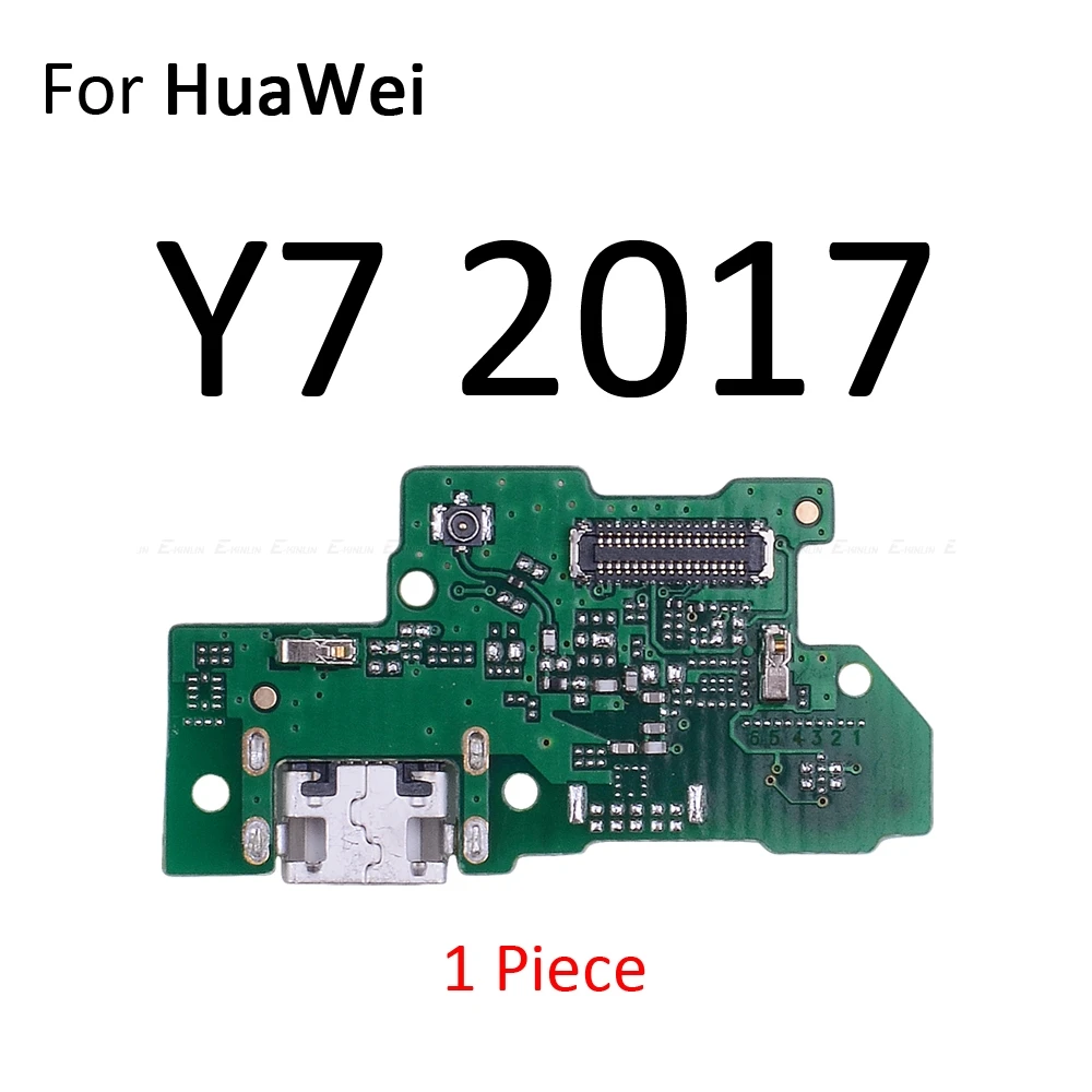 For Y7 2017 Части платы разъема для зарядки гибкий кабель с микрофоном для HuaWei Y9 Y7 Y6 Pro Y5 Prime GR5 - Цвет: For Y7 2017