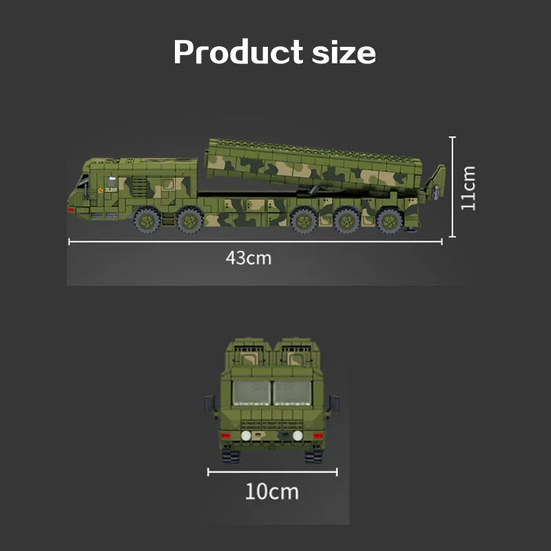 

Military War Weapon Long Sword-100 Cruise Missile Model Bricks Building Blocks Toys for Children Kids Boys Gifts 1336Pcs