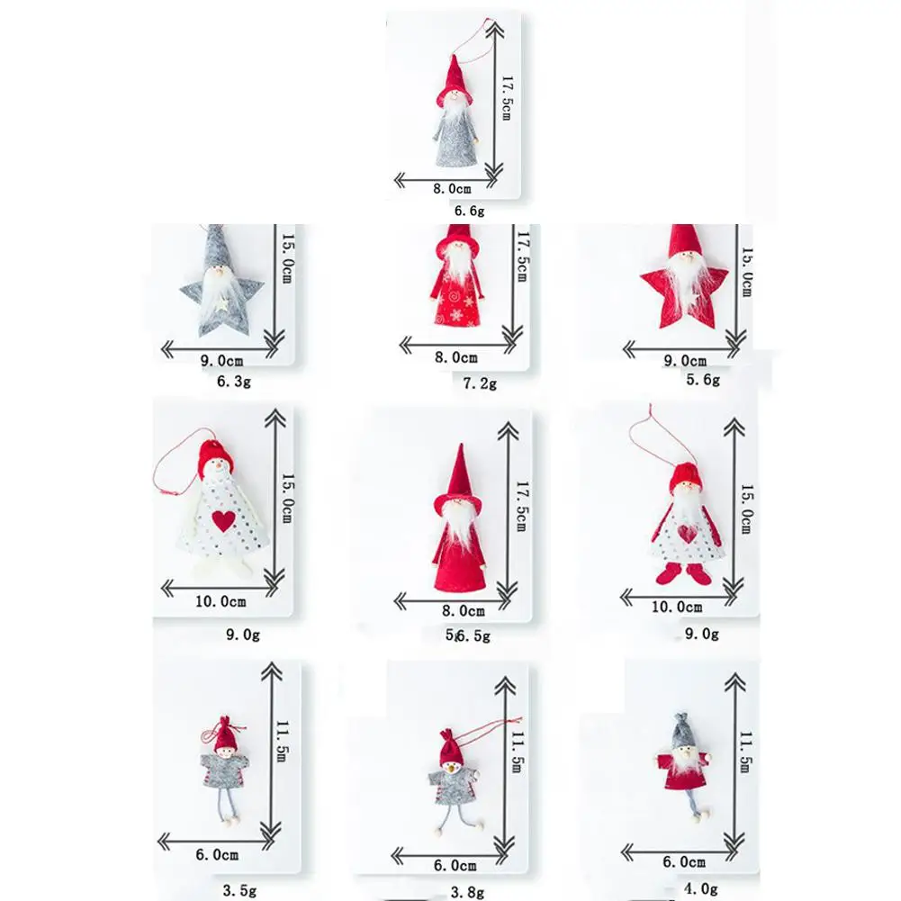 Рождественская тканевая кукольная подвеска мини деревянная елка милая кукла