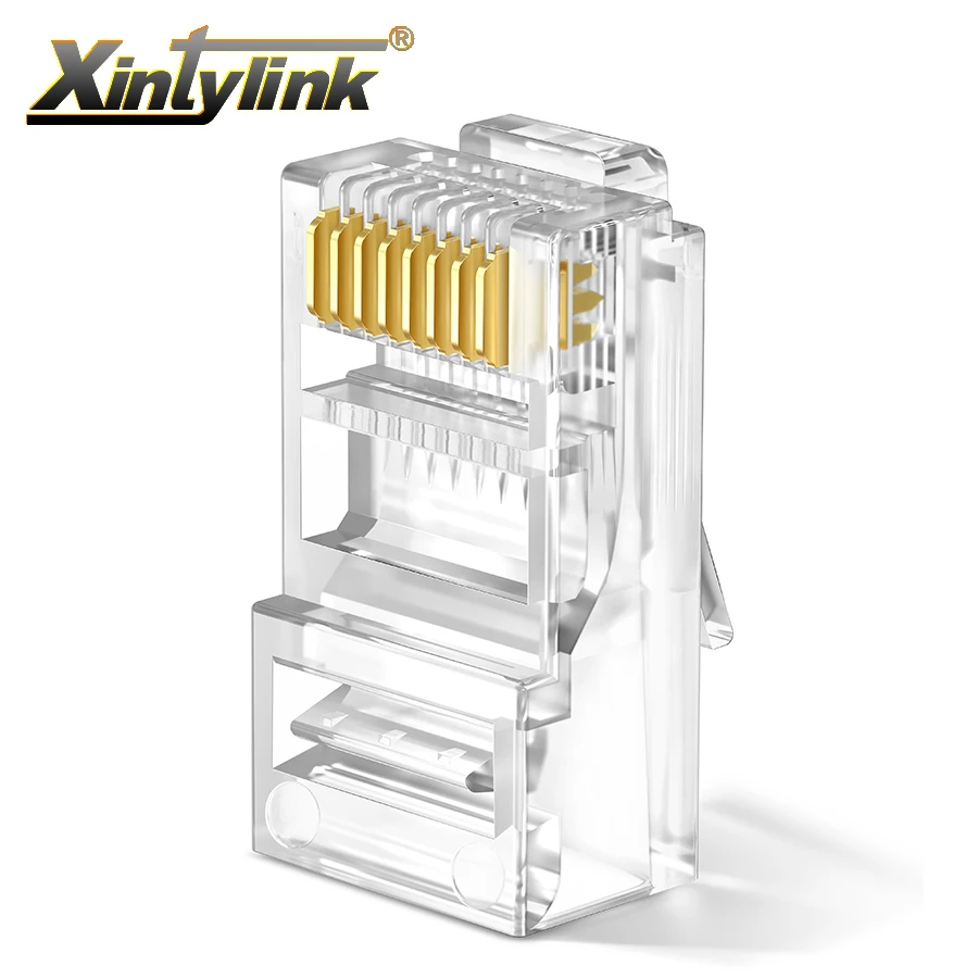 Разъем xintylink rj45 rg rj 45 cat6 разъем кабеля ethernet rg45 cat 6 сеть lan utp 8p8c неэкранированный