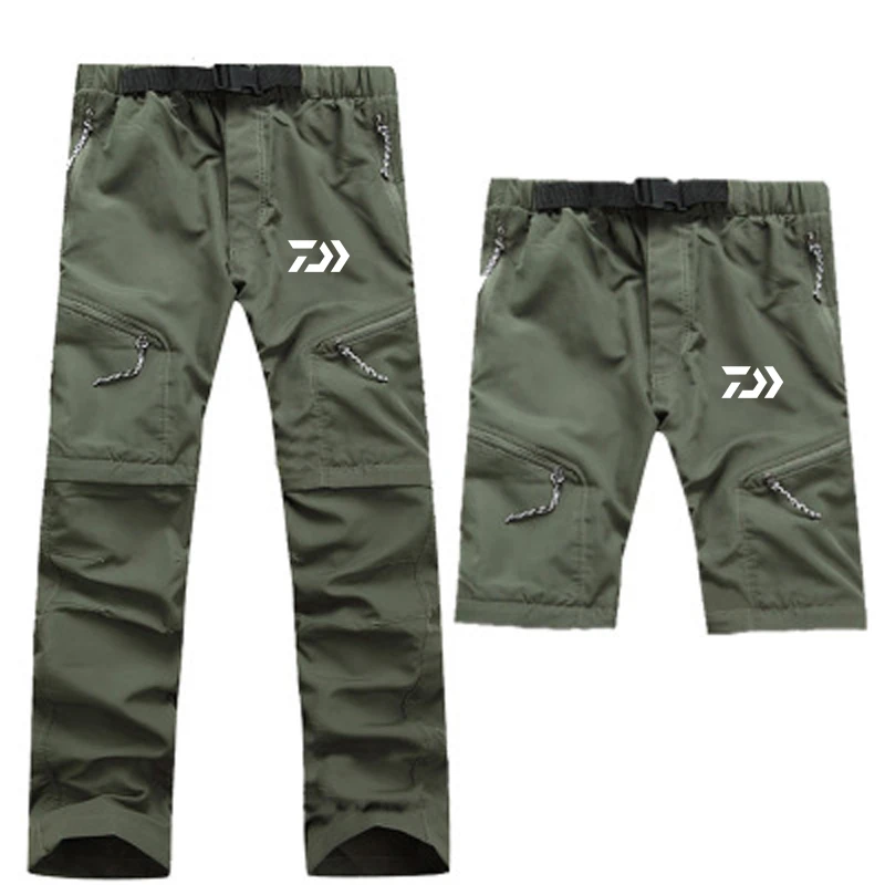New DAIWA Fishing Pants Outdoor Breathable Quick Dry Camping Hiking Clothing 2 Pics Zipper Removable | Спорт и развлечения