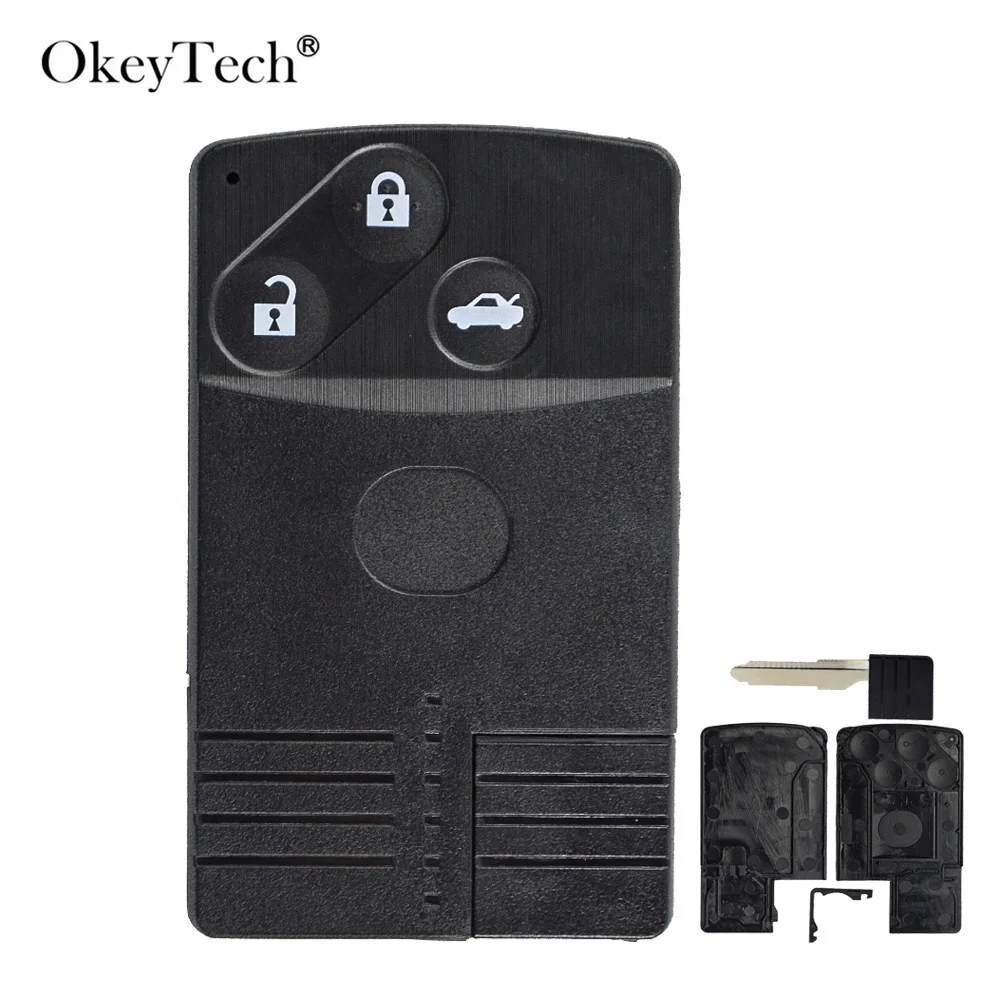 OkeyTech 3 кнопки смарт карты Автомобильный ключ оболочка для Mazda 5 6 серии MX5 MX7 CX7 CX9 RX8