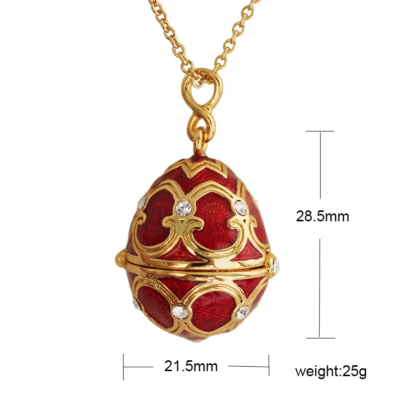 Эмалированная подвеска в виде пасхального яйца Faberge ручной работы ожерелье