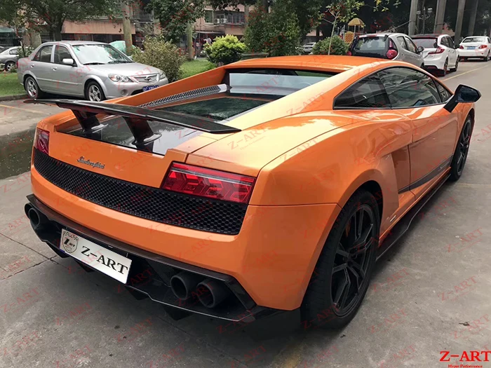 Z-ART углеродного волокна задний спойлер для Lamborghini Gallardo LP550 LP560 LP570 заднее крыло |
