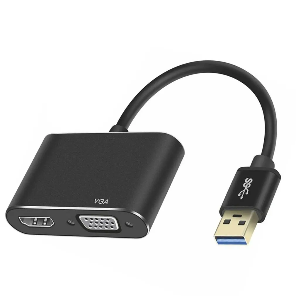 

Адаптер 3 в 1 с USB 3,0 на HDMI-совместимый с VGA 4K Мультиэкран высокого разрешения