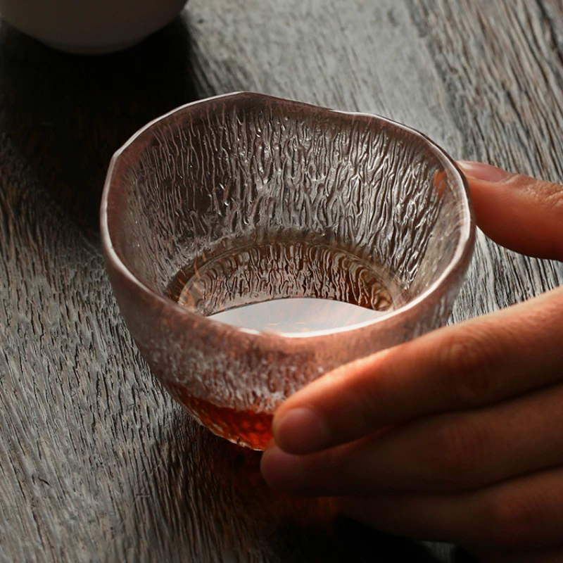 

Japanese hammer whisky crystal glass Kungfu teacup, Baijiu liquor whisky crystal glass, Cognac brandy wine pot