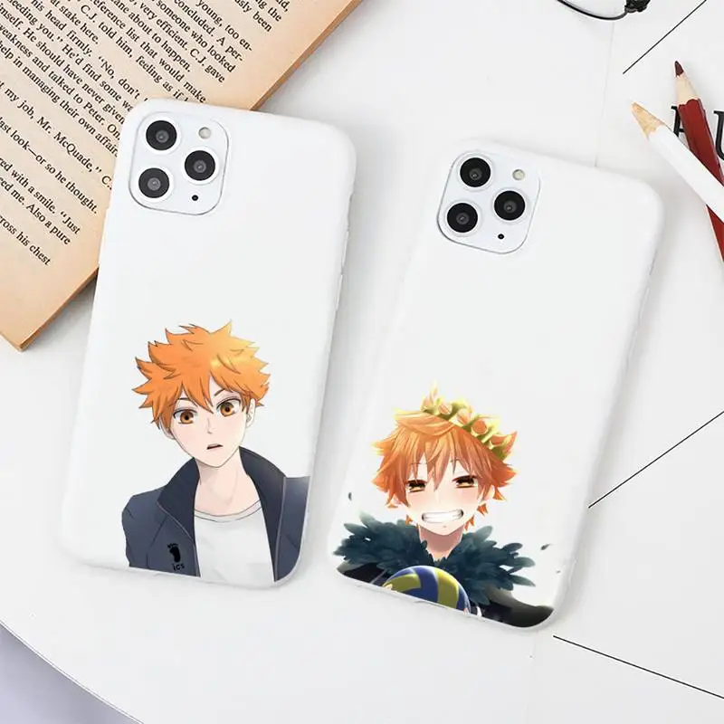 

Hinata Shoyo Haikyuu anime Phone Case Candy Color for iPhone 6 7 8 11 12 13 s mini pro X XS XR MAX Plus