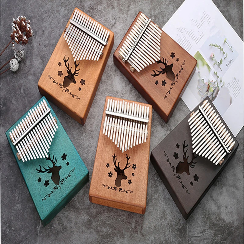 Высококачественное красное дерево 17 клавиш Kalimba большой пианино с молотком для