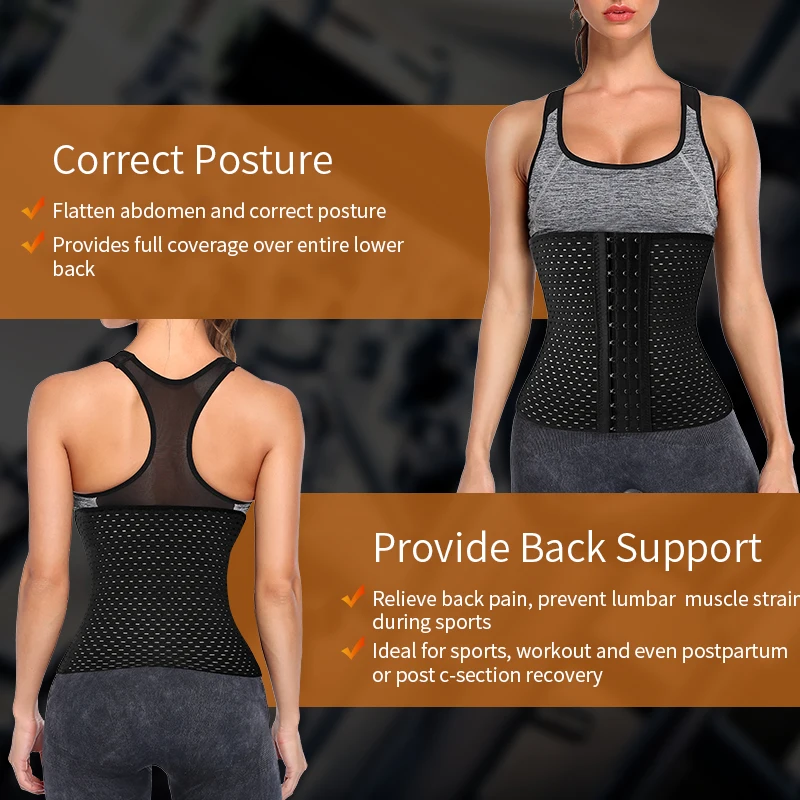 

Waist Trainer Corset for Weight Loss Sport Workout Body Shaper Tummy Fat Burner Faja Shapewear Waist Shaper