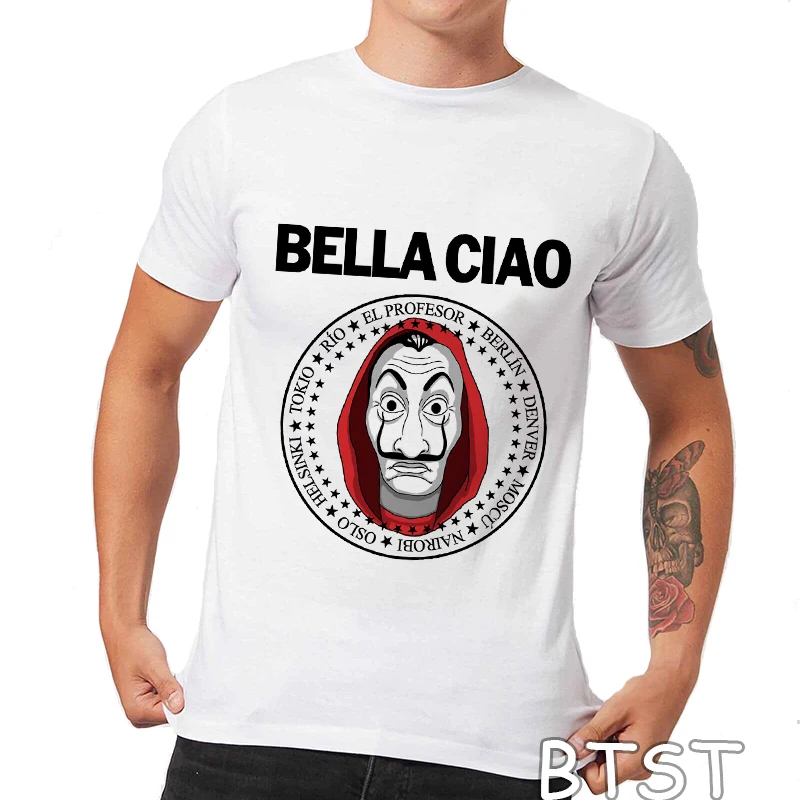 Новинка уличная одежда Bella Hello V 2 футболка из 100% хлопка в стиле хип хоп Мужская с