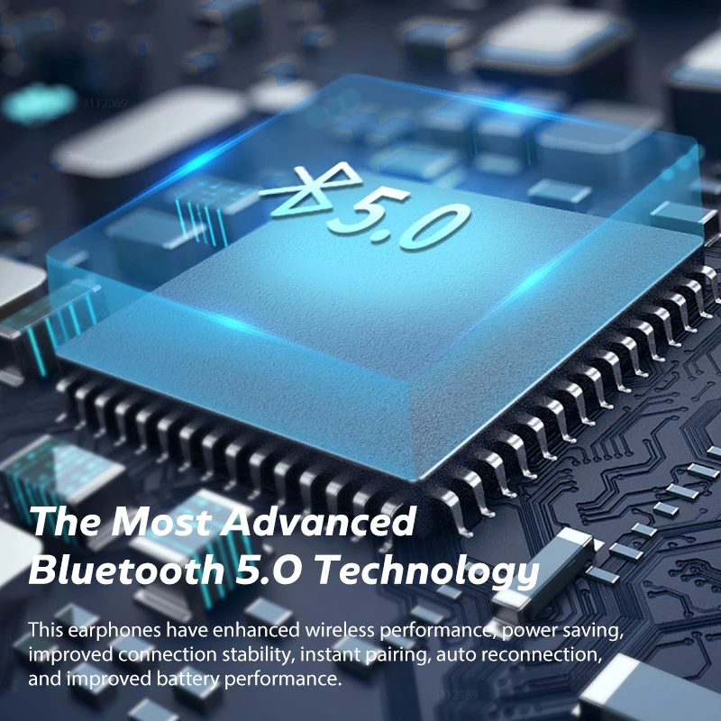 

JFWEN PT05 TWS Wireless Bluetooth Hearphones Touch Control Earphone Led Display Waterproof Earbuds Headset With Microphone