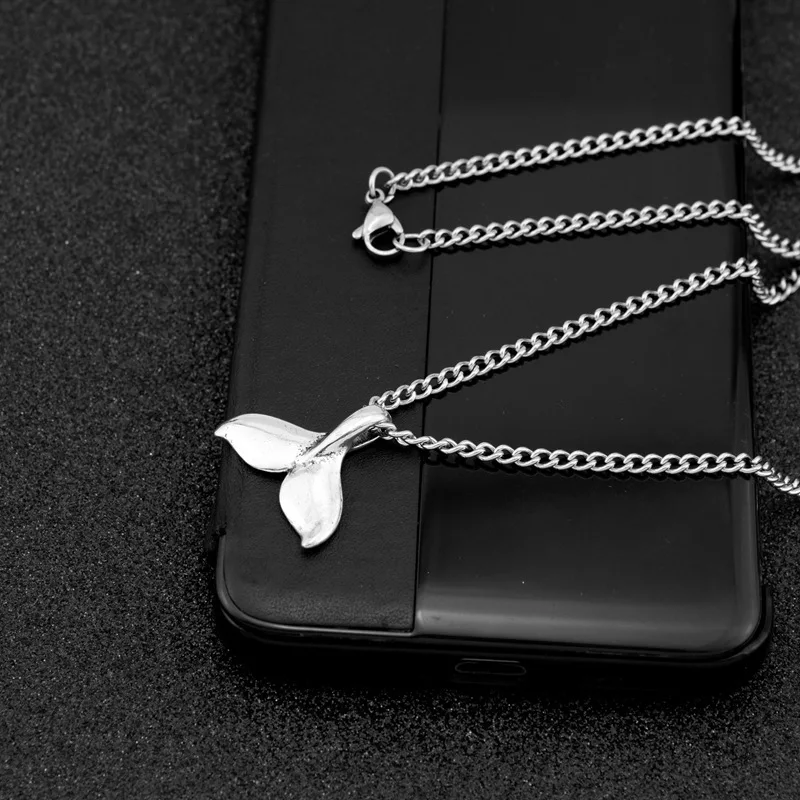 

New Hair Fishtail Long Necklace Stainless Steel Personalized Necklace Matching Necklaces For Couples Pendant Necklace