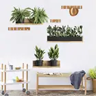 Наклейки на стену с зелеными листьями, 2 шт.