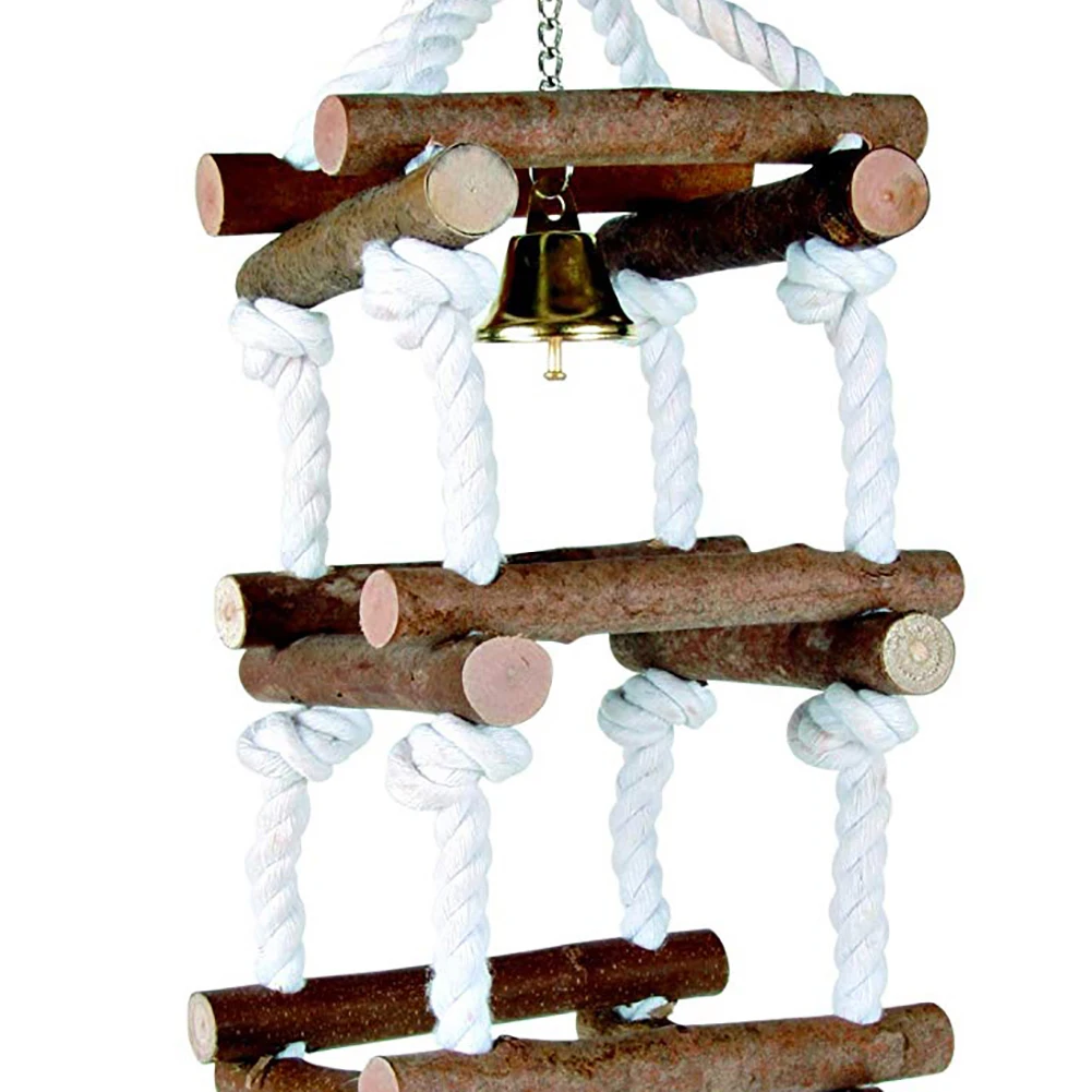 Деревянная подвесная качели деревянная веревка башня птица попугай восхождение