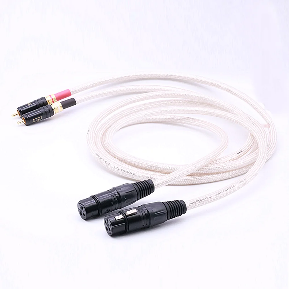 

hi-end QED Signature OCC Silver-Plated RCA Male To XLR Male/Female Plug Audio Cable hifi audio interconnect extwnsion cord