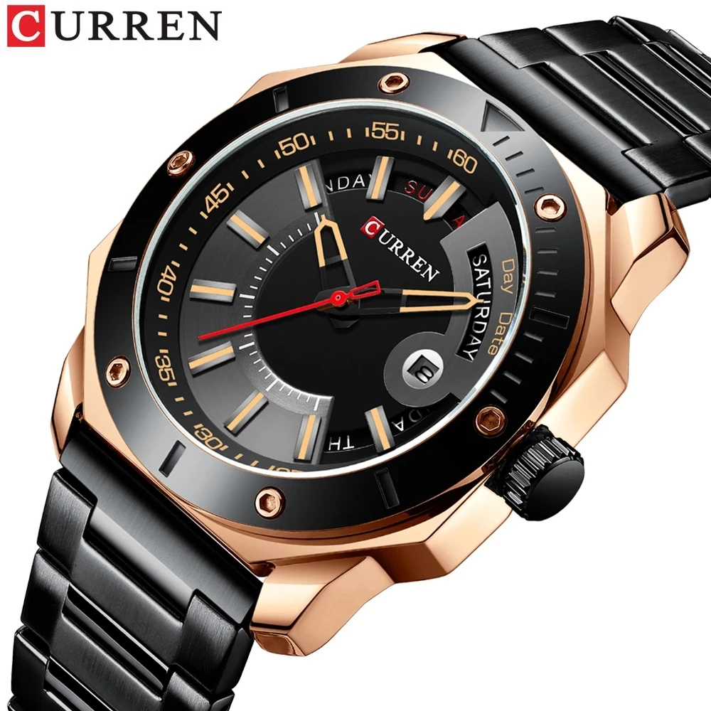 

CURREN 8344 New Watch Men Fashion Luxury Quartz Wristwatch Stainless Steel Date Business Mens Watches Relogio Masculino