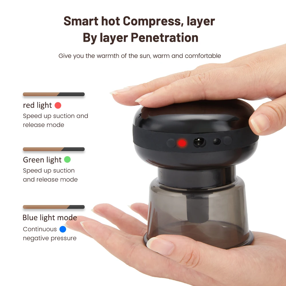 

Electric Cupping Massager Guasha Scraping Vacuum Suction Cups with Red Light Therapy Anti Cellulite Massager Fat Burner Slimming