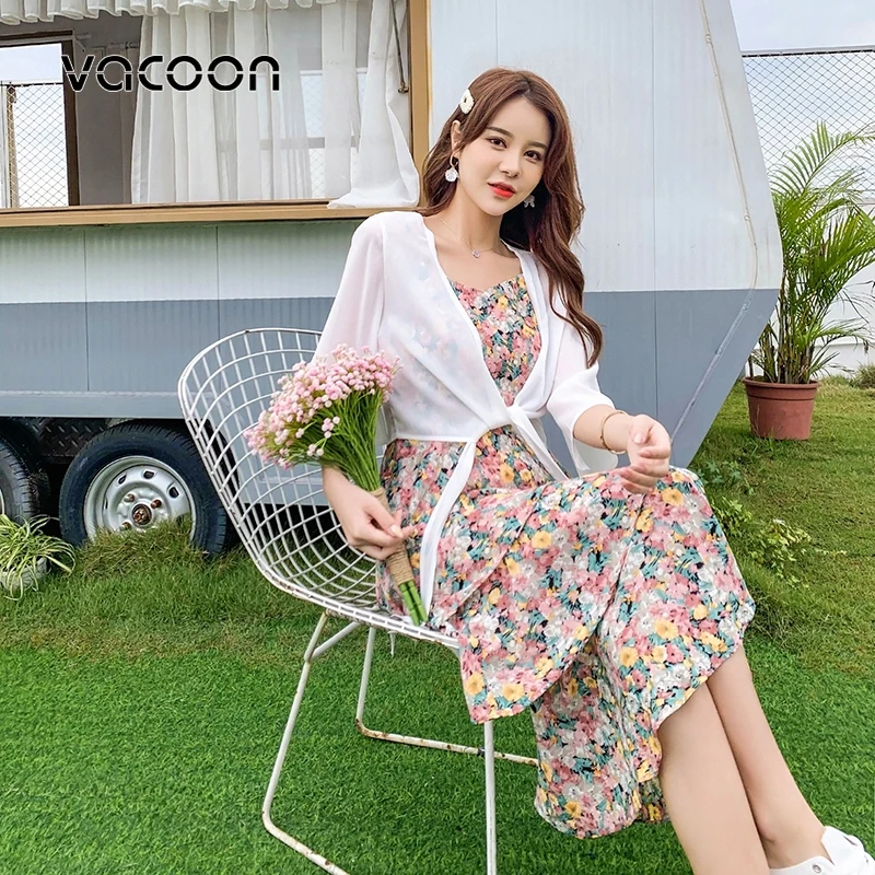 Летнее женское платье с V образным вырезом сексуальное высокой талией и