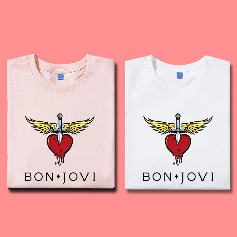 Bon jovi Футболка женская футболка harajuku Винтажная уличная Корейская одежда femme