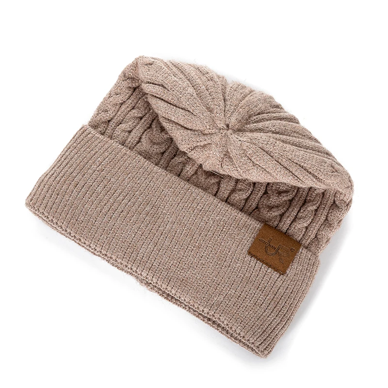 высокого качества шапка мужская зимняя вязаная твист дизайн теплый толстый