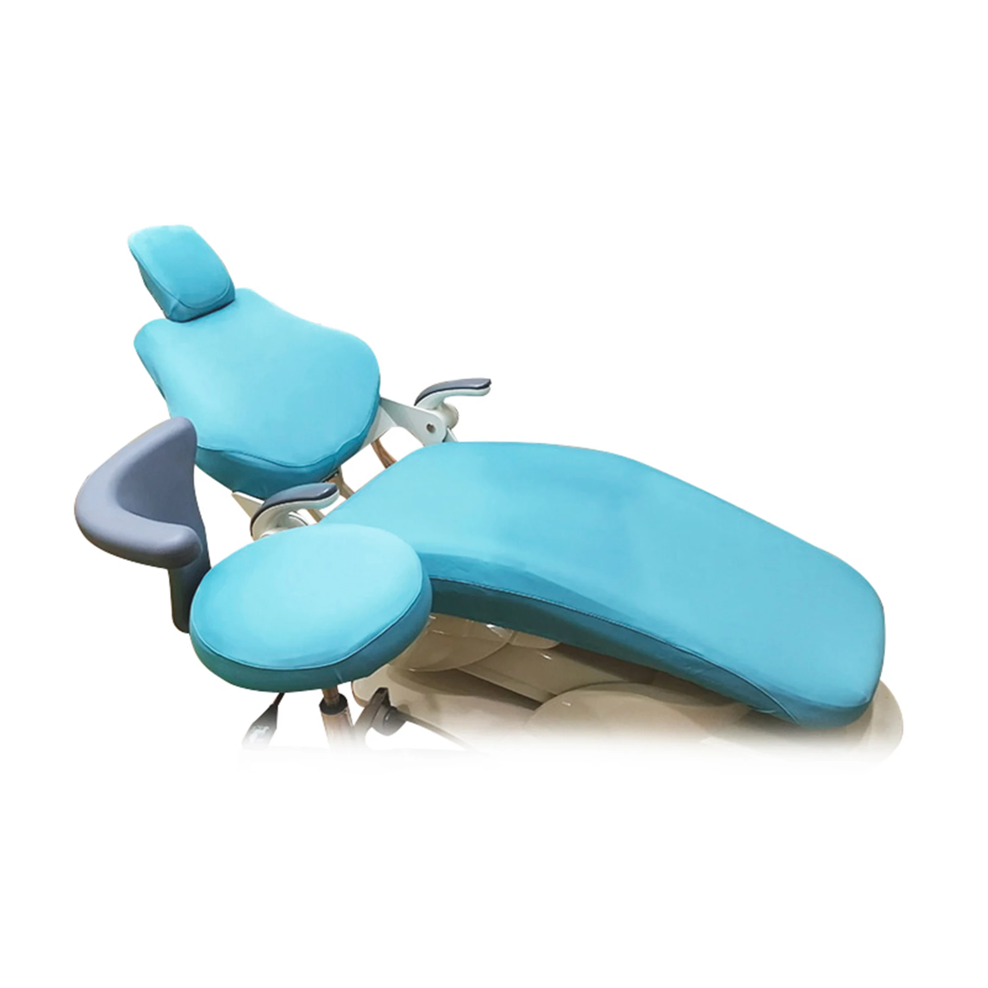 5 Colors 4pcs/set Elastic Fabric Dental Chair Cover Unit Washable Dustproof Dentist Stool Seat Backrest Pillow Protector | Красота и