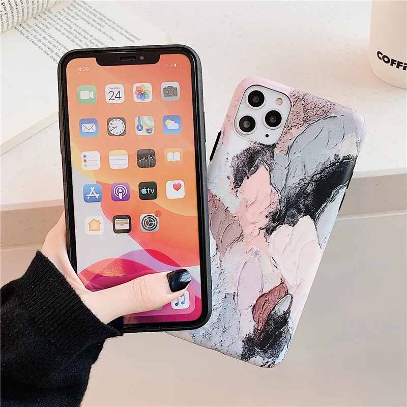 Модный Цветной чехол для телефона с рисунком &quotКартина маслом&quot Iphone 11promax Xs Max