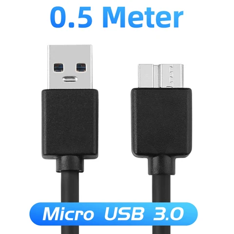 Кабель ANMONE USB 3,0 A-Micro B, штекер для внешнего жесткого диска, HDD, кабель для зарядки и передачи данных для Samsung S5 Note3