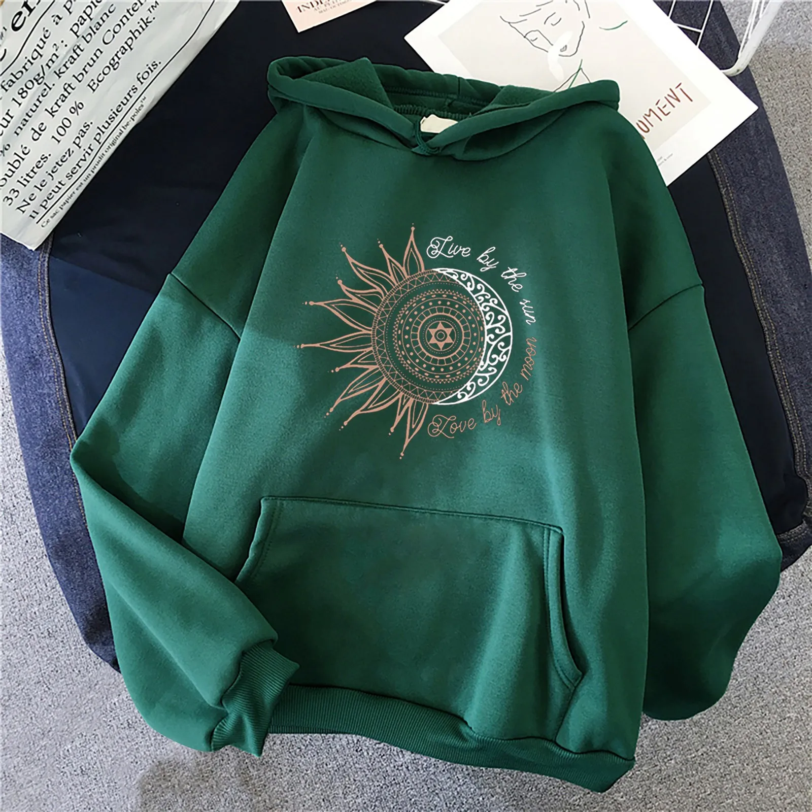 Женская Винтажная Футболка оверсайз с длинным рукавом и принтом зимние топы