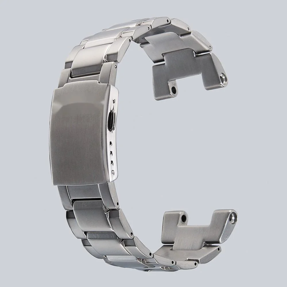

Black And Silver Stainless Steel Watchband For Casio G-Shock GST-210D S100D/S110D/W300/W110 Anti-fall Metal Replacement Strap
