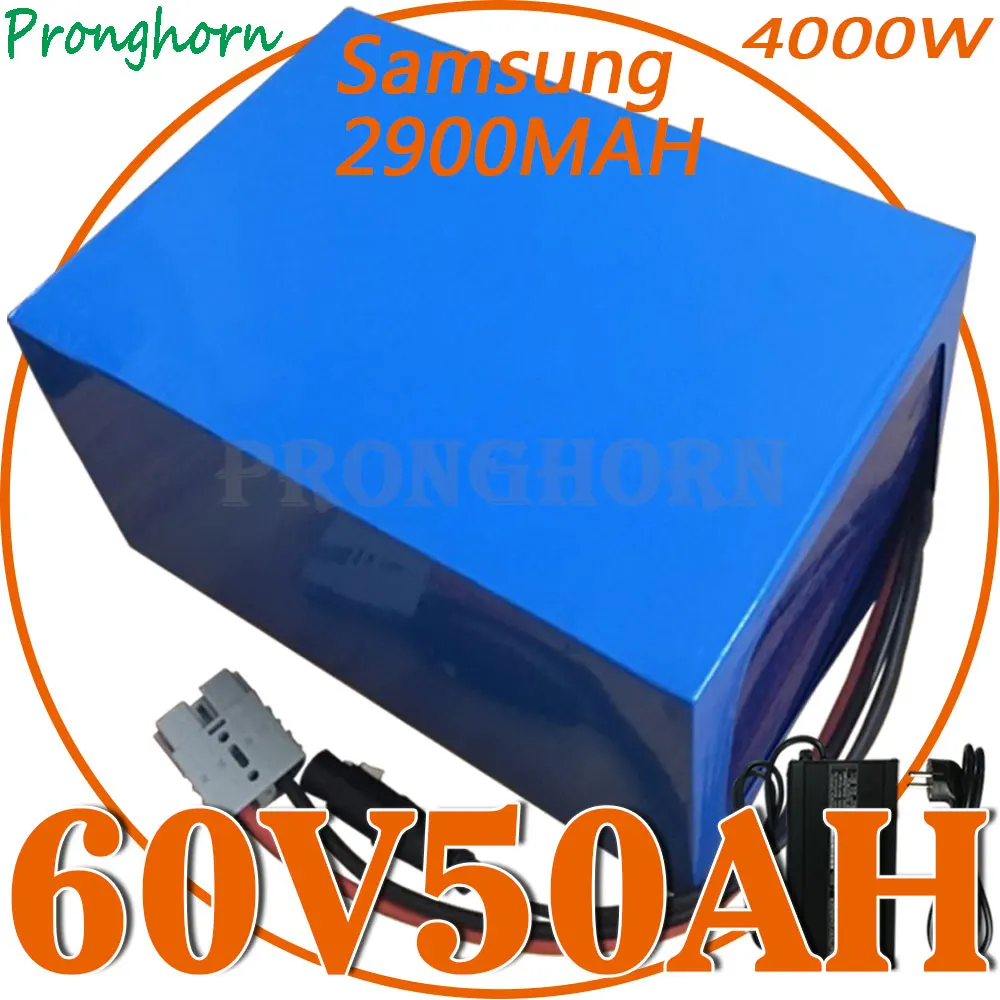 Аккумулятор для электровелосипеда 60 в 40 Ач 50 литиевый аккумулятор Samsung Cell 2000 Вт 3000