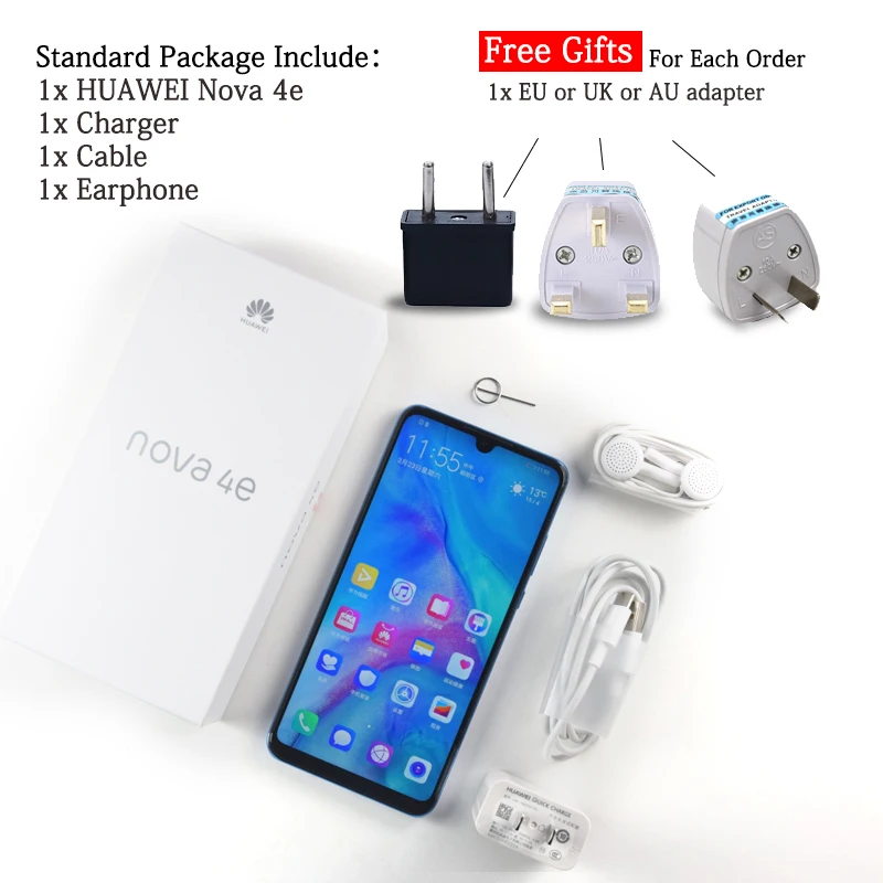 Глобальная прошивка huawei P30 Lite 4 ГБ/6 ГБ 128 Гб Смартфон 6,15 дюймов Kirin 710 Восьмиядерный мобильный телефон Android 9,0 с двумя sim-картами