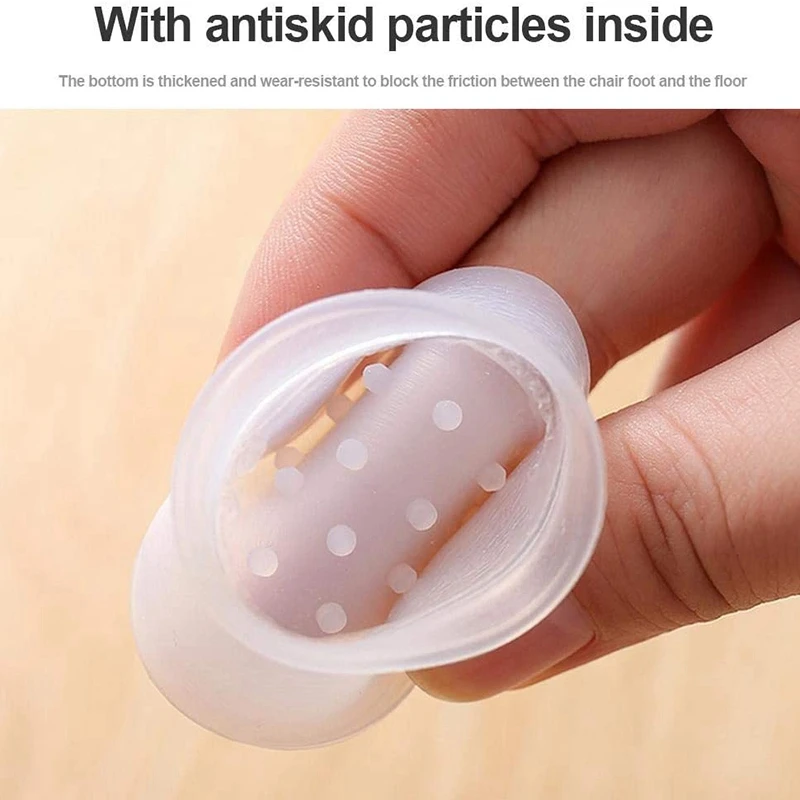 

50 Sheets of White Silicone Table and Chair Foot Cover Foot Mat & 1set Adjustable Bed Furniture Riser Heavy-Duty Riser