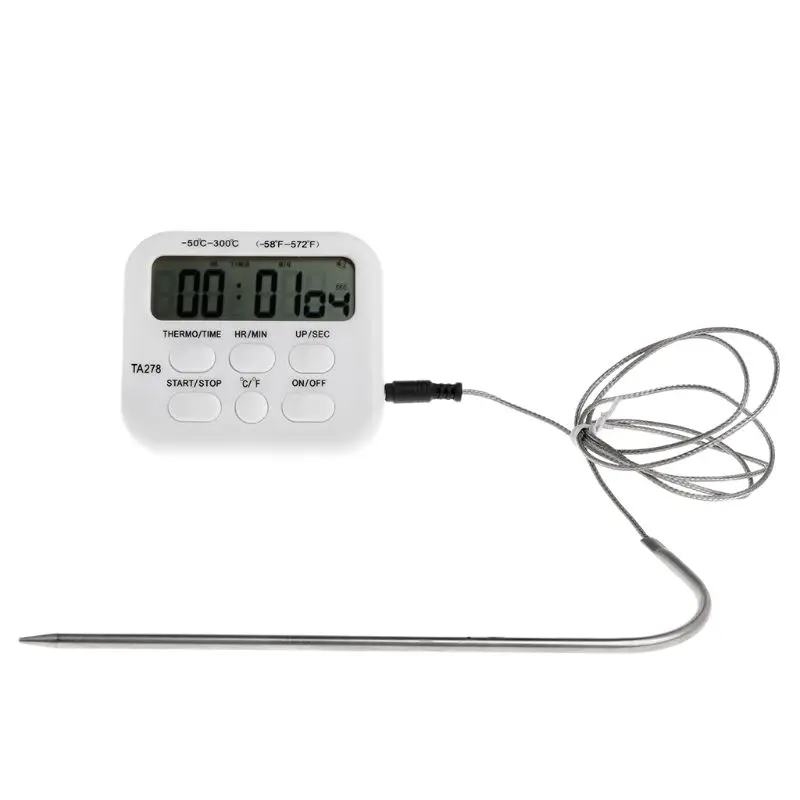 

New Digital BBQ Thermometer Cooking Meat Food Oven Grill Kitchen Timer Thermometer