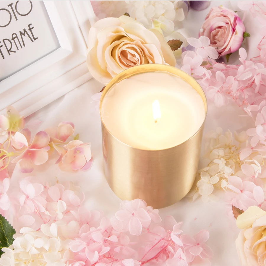 Женская Ароматизированная банка для свечей DD6LZ из натурального золота|Свечи| |