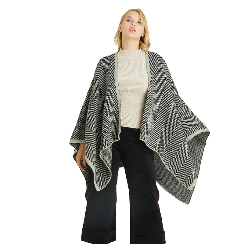 Женский шарф новый тип зима осень Корейская версия Baitao елочка вязаная шаль цвет