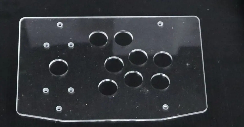 30MM 8 hole DIY Аркады набор джойстика часть прозрачный акрил Панель плоский чехол 24/30 мм - Цвет: 30MM 8 hole